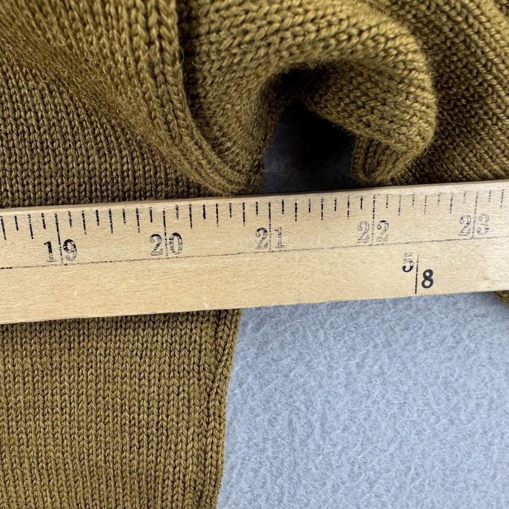 Anatomica Sweater Mens Medium Olive Military Wool Mock Neck Made in Japan - Picture 8 of 11